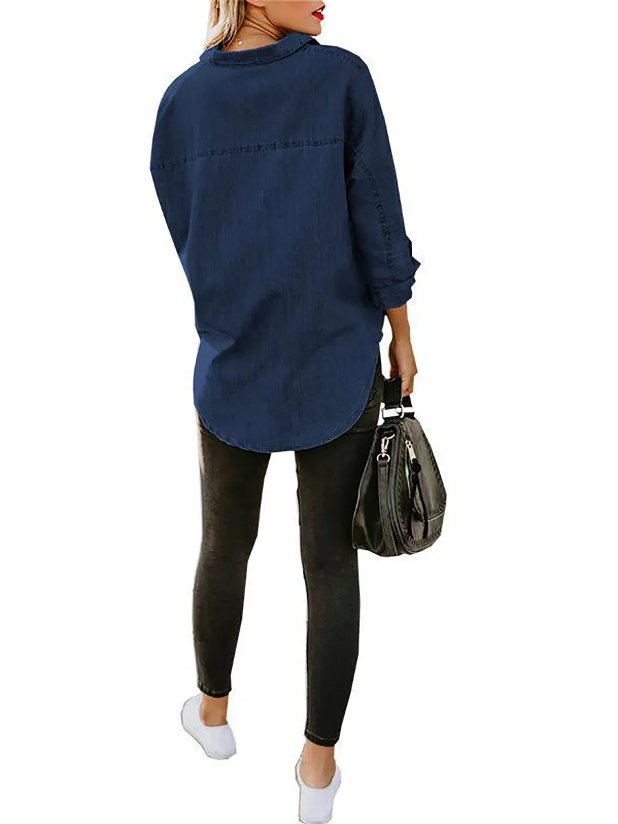 Stunncal Loose Long-Sleeved Casual Blouse (8 colors)