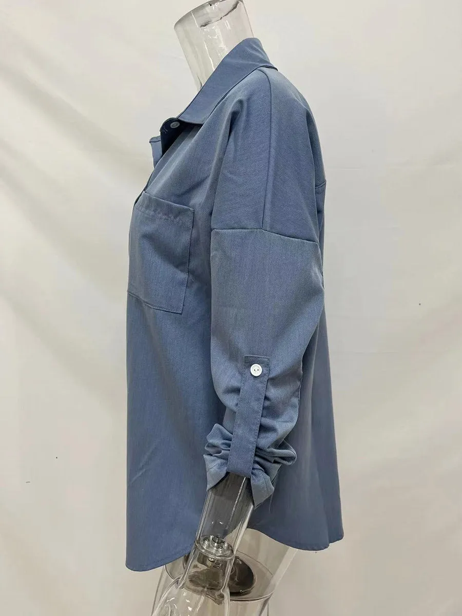 Stunncal Loose Long-Sleeved Casual Blouse (8 colors)