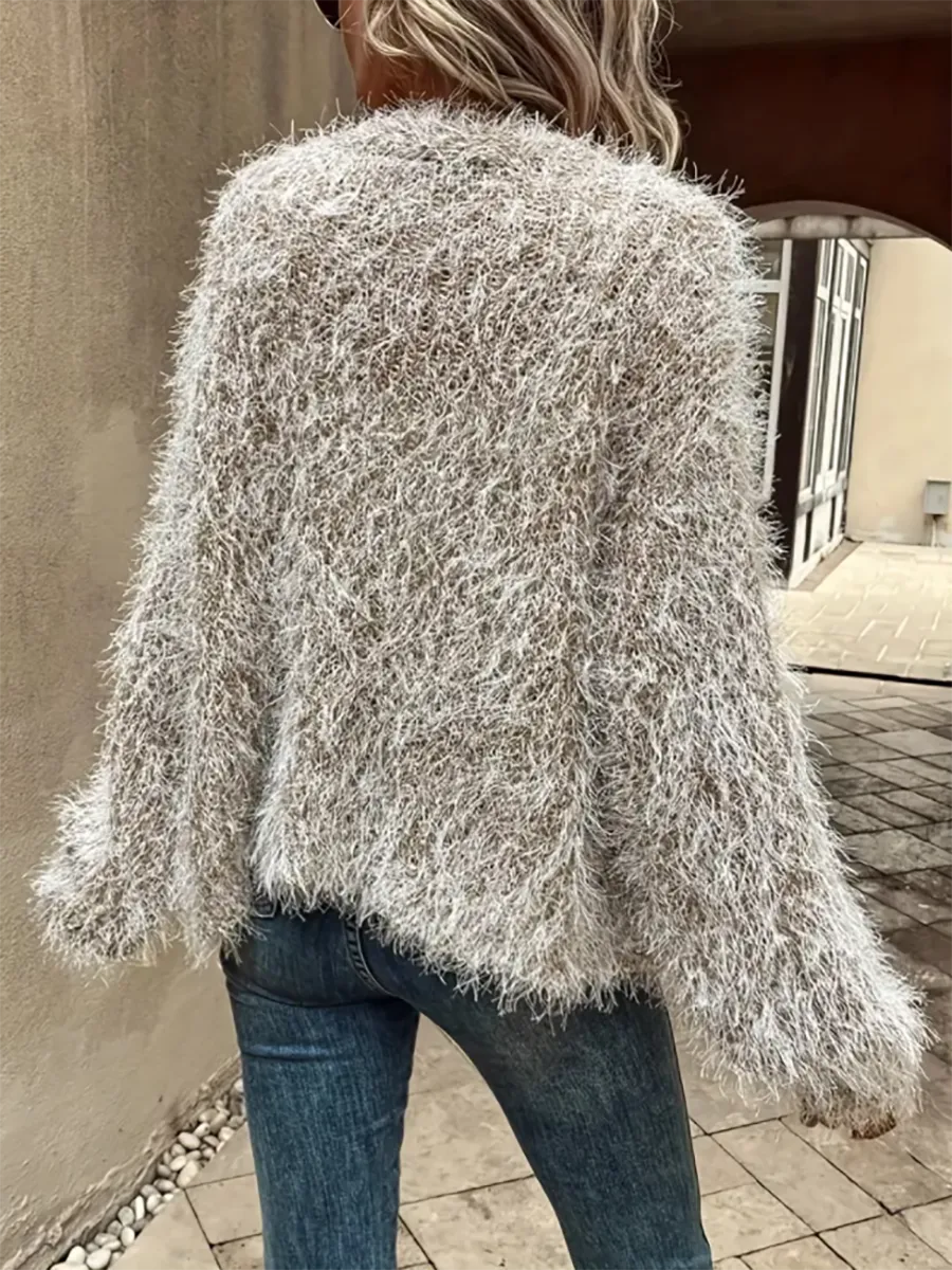 Stunncal Plush Top Solid Color Jacket