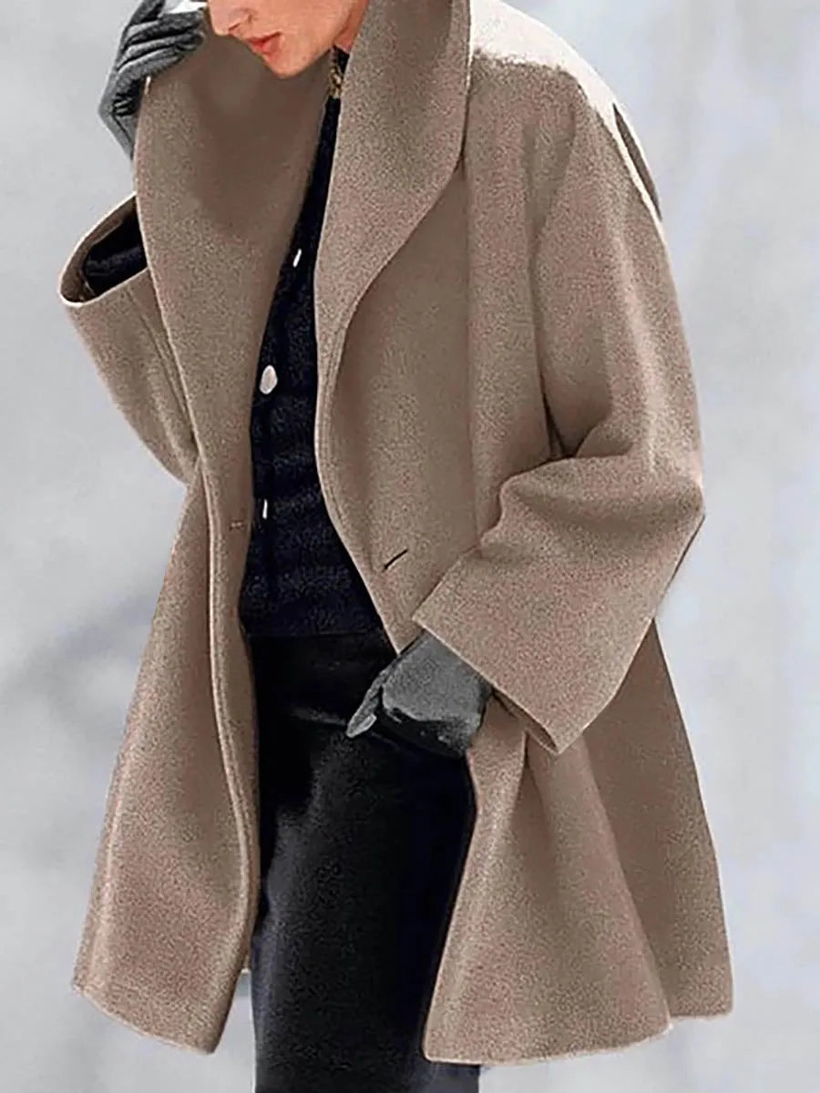 Stunncal Round Neck Loose Tweed Coat(7 colors)