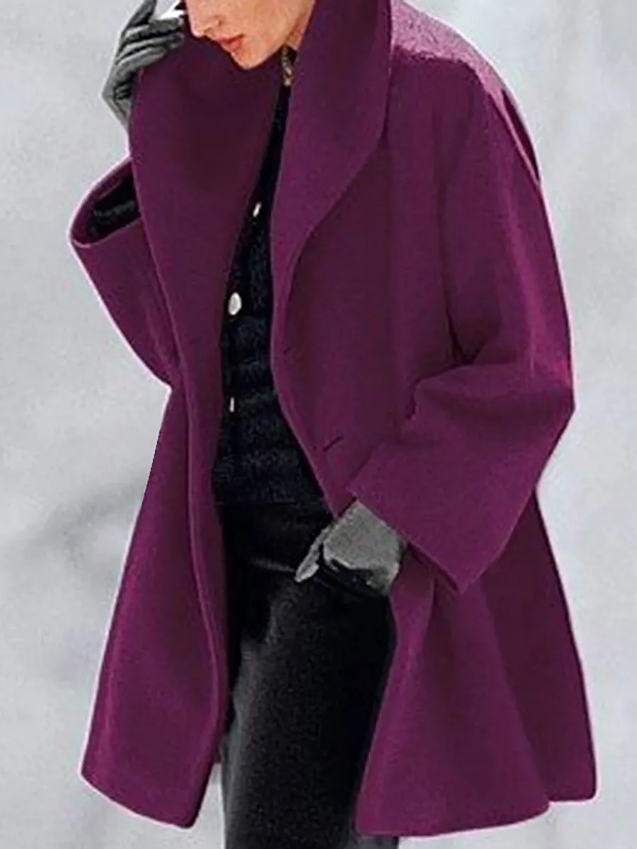 Stunncal Round Neck Loose Tweed Coat(7 colors)