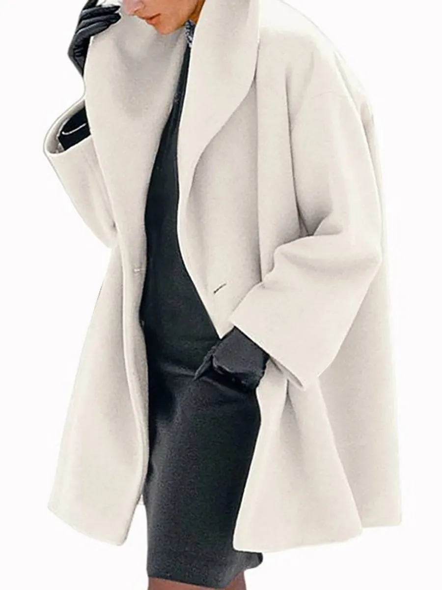 Stunncal Round Neck Loose Tweed Coat(7 colors)
