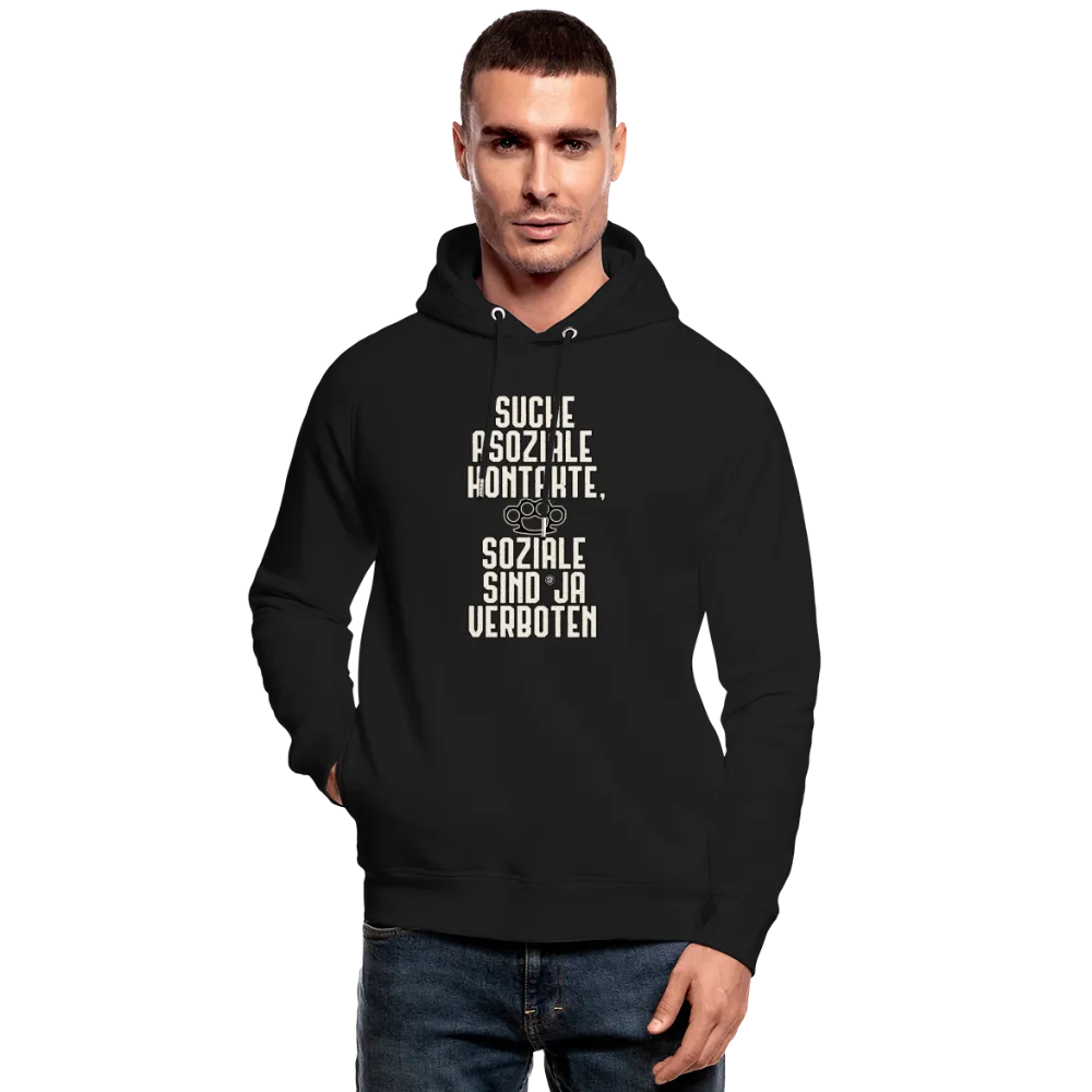 Suche asoziale Kontakte soziale sind ja verboten - Bio-Hoodie von Stanley & Stella