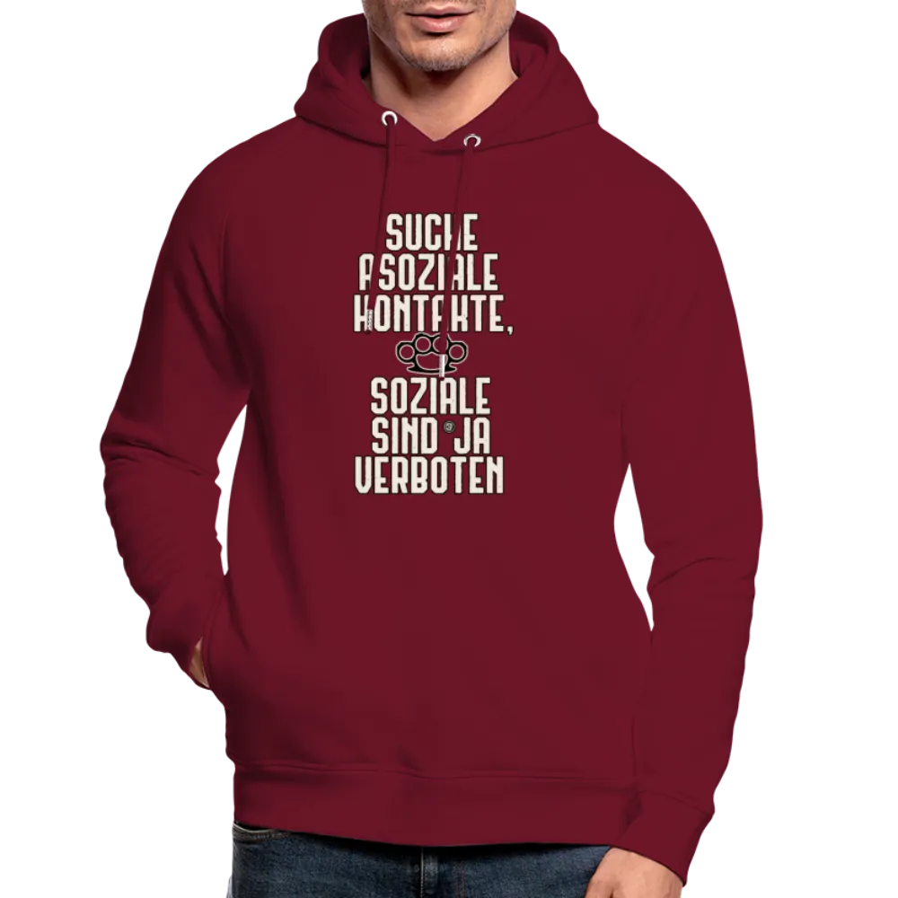 Suche asoziale Kontakte soziale sind ja verboten - Bio-Hoodie von Stanley & Stella