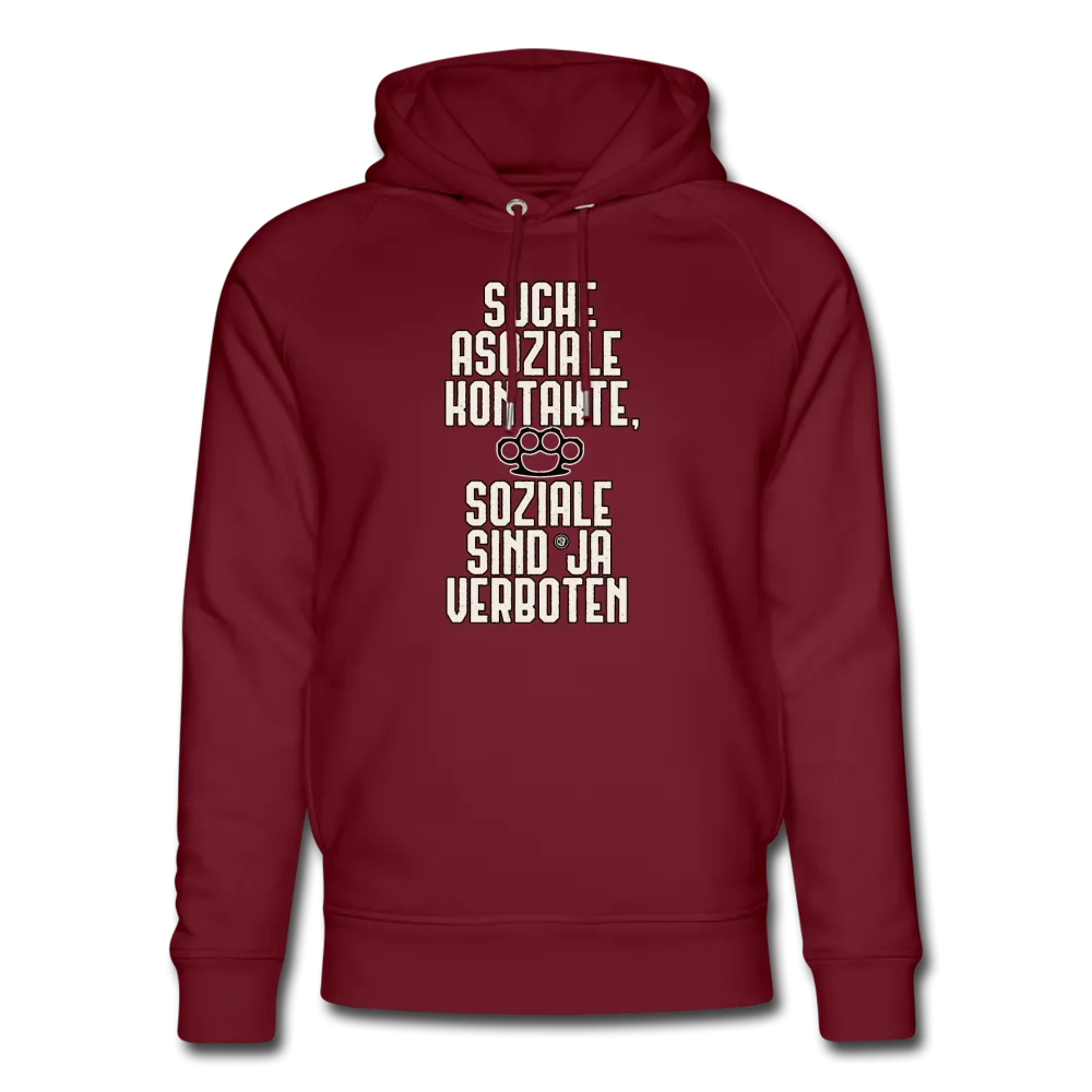 Suche asoziale Kontakte soziale sind ja verboten - Bio-Hoodie von Stanley & Stella