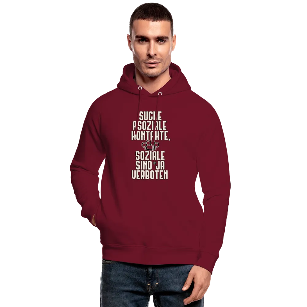 Suche asoziale Kontakte soziale sind ja verboten - Bio-Hoodie von Stanley & Stella