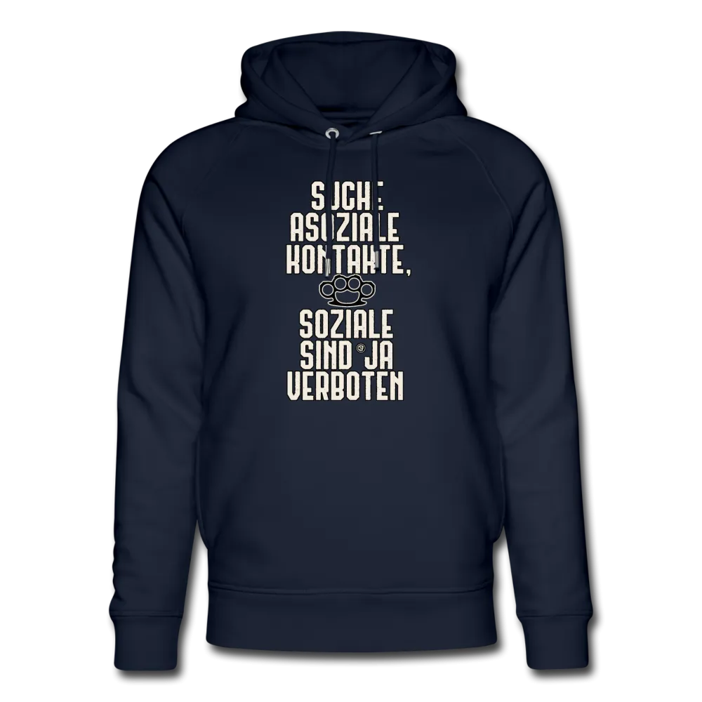 Suche asoziale Kontakte soziale sind ja verboten - Bio-Hoodie von Stanley & Stella