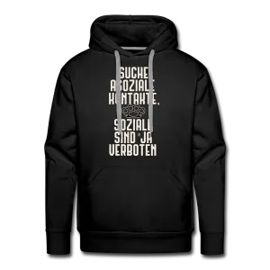 Suche asoziale Kontakte soziale sind ja verboten - Männer Premium Hoodie