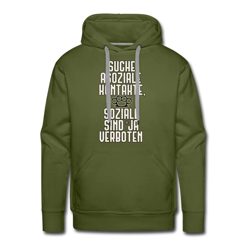 Suche asoziale Kontakte soziale sind ja verboten - Männer Premium Hoodie