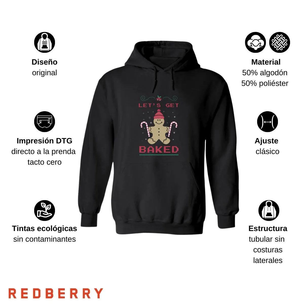 Sudadera Deportiva Mujer Navideña Hoodie 016