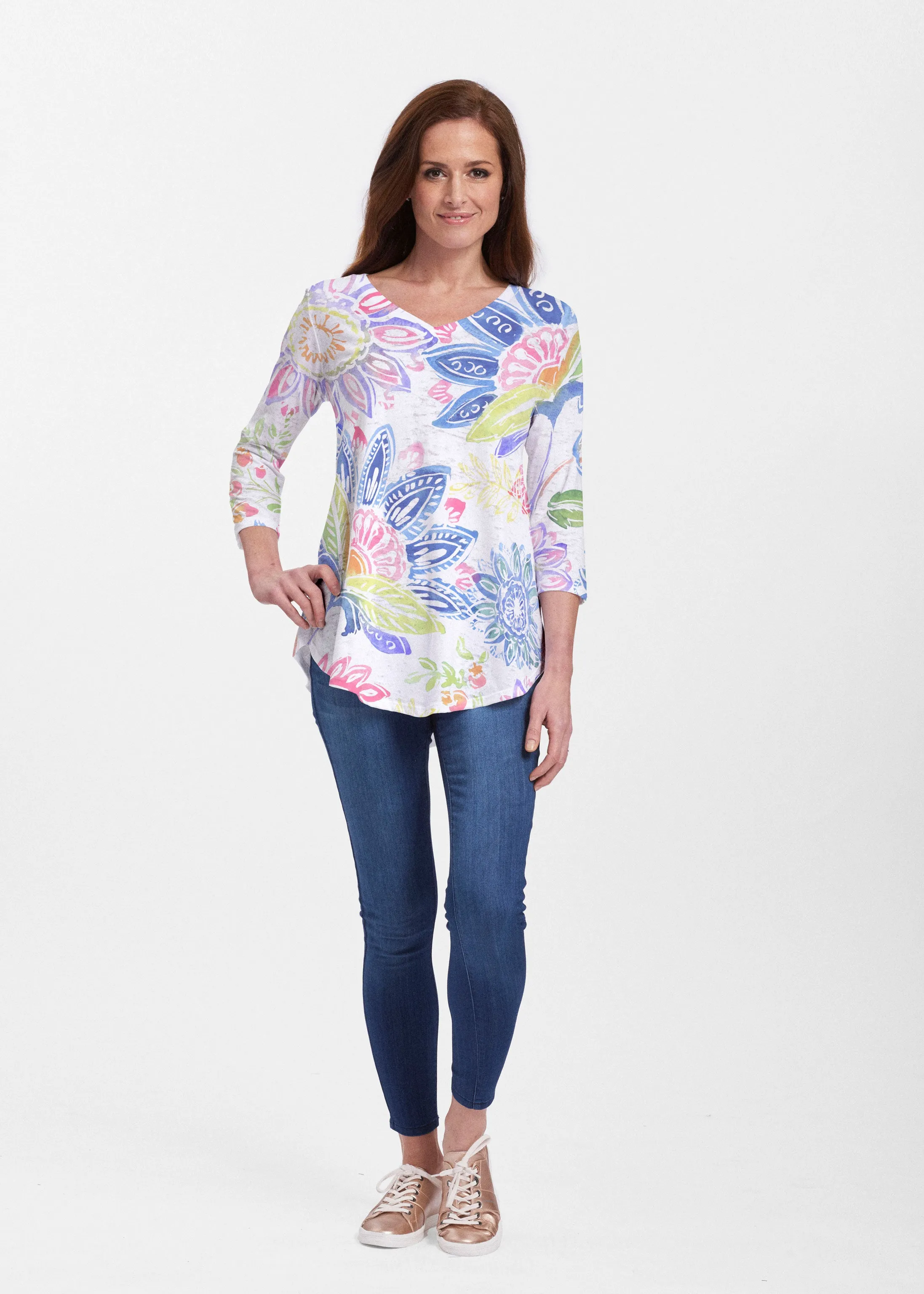 Summertime (13421) ~ Signature V-neck Flowy Tunic