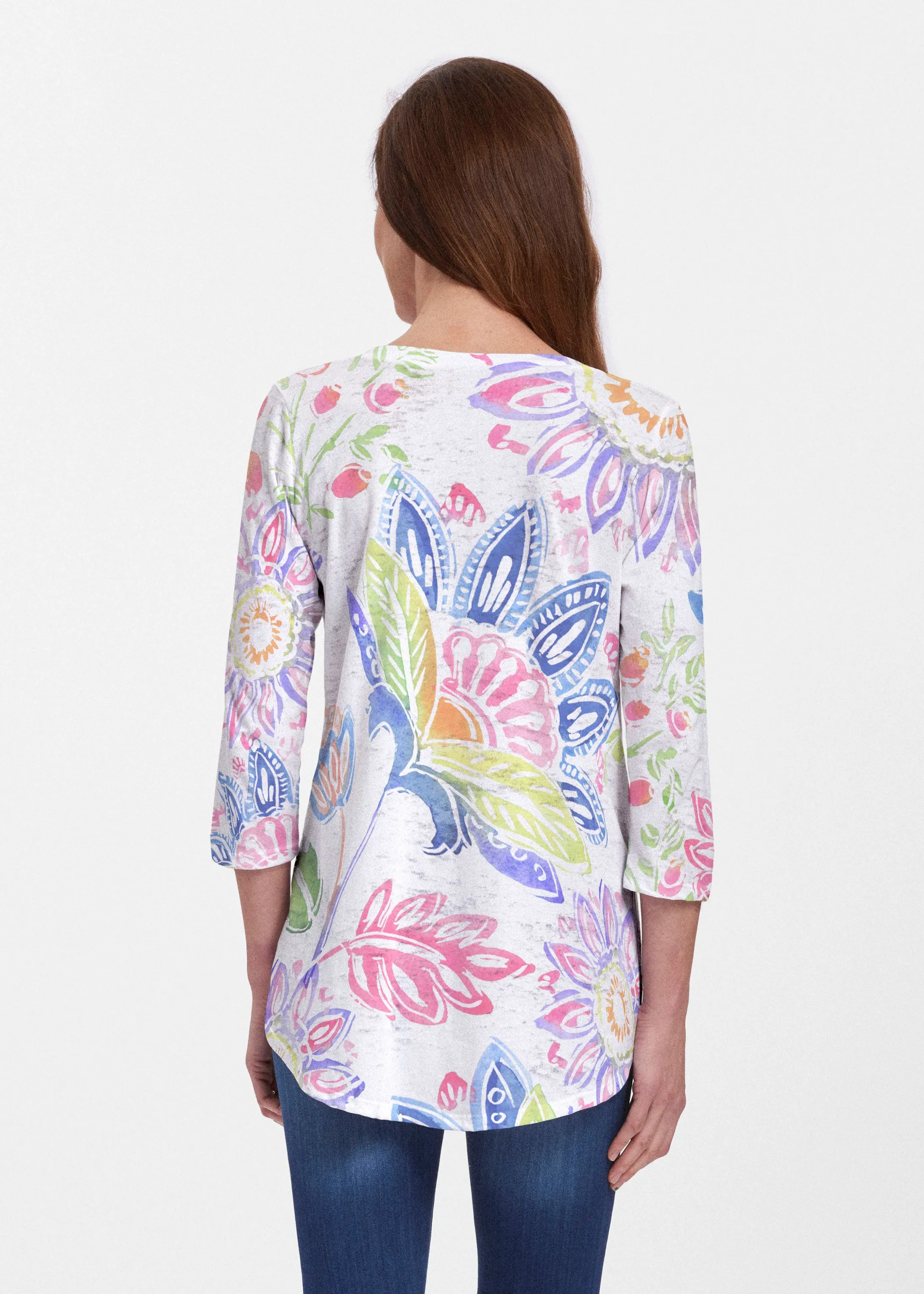 Summertime (13421) ~ Signature V-neck Flowy Tunic