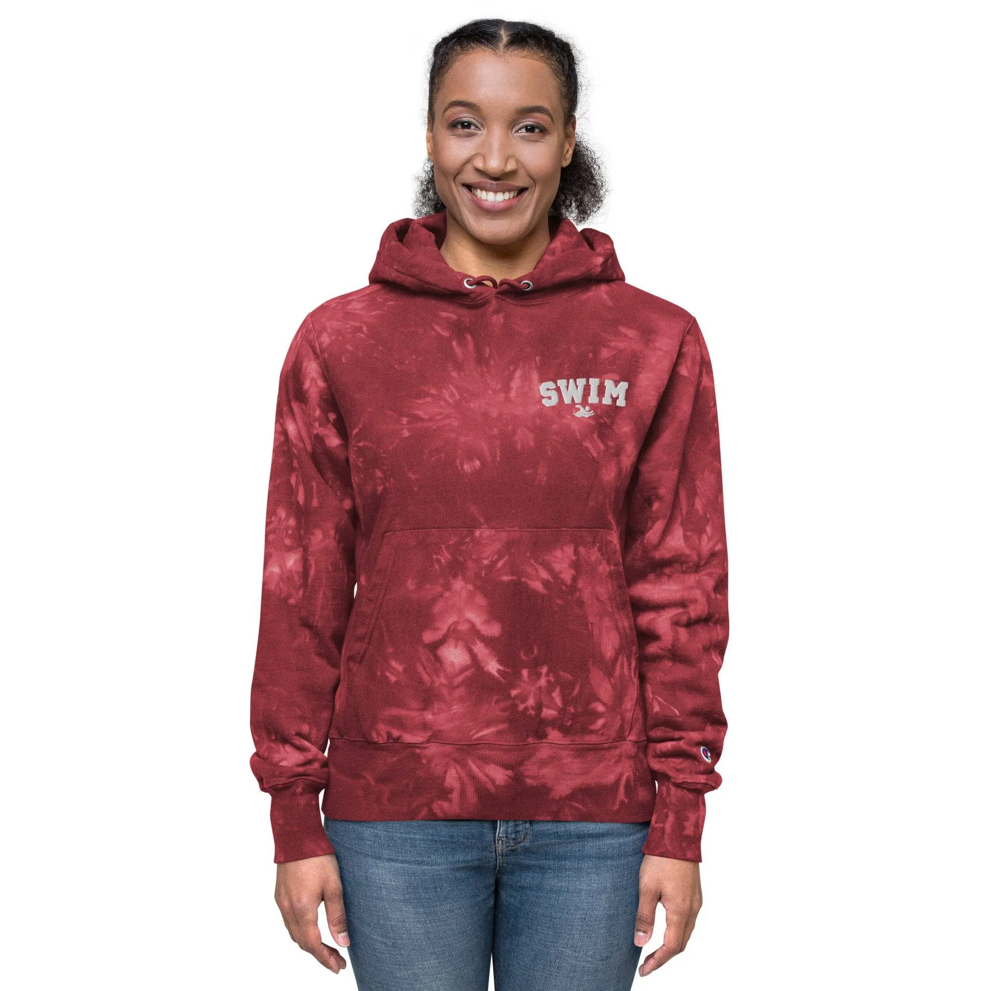 Swim Champion® Premium Embroidered Pullover Tie-Dye Hoodie