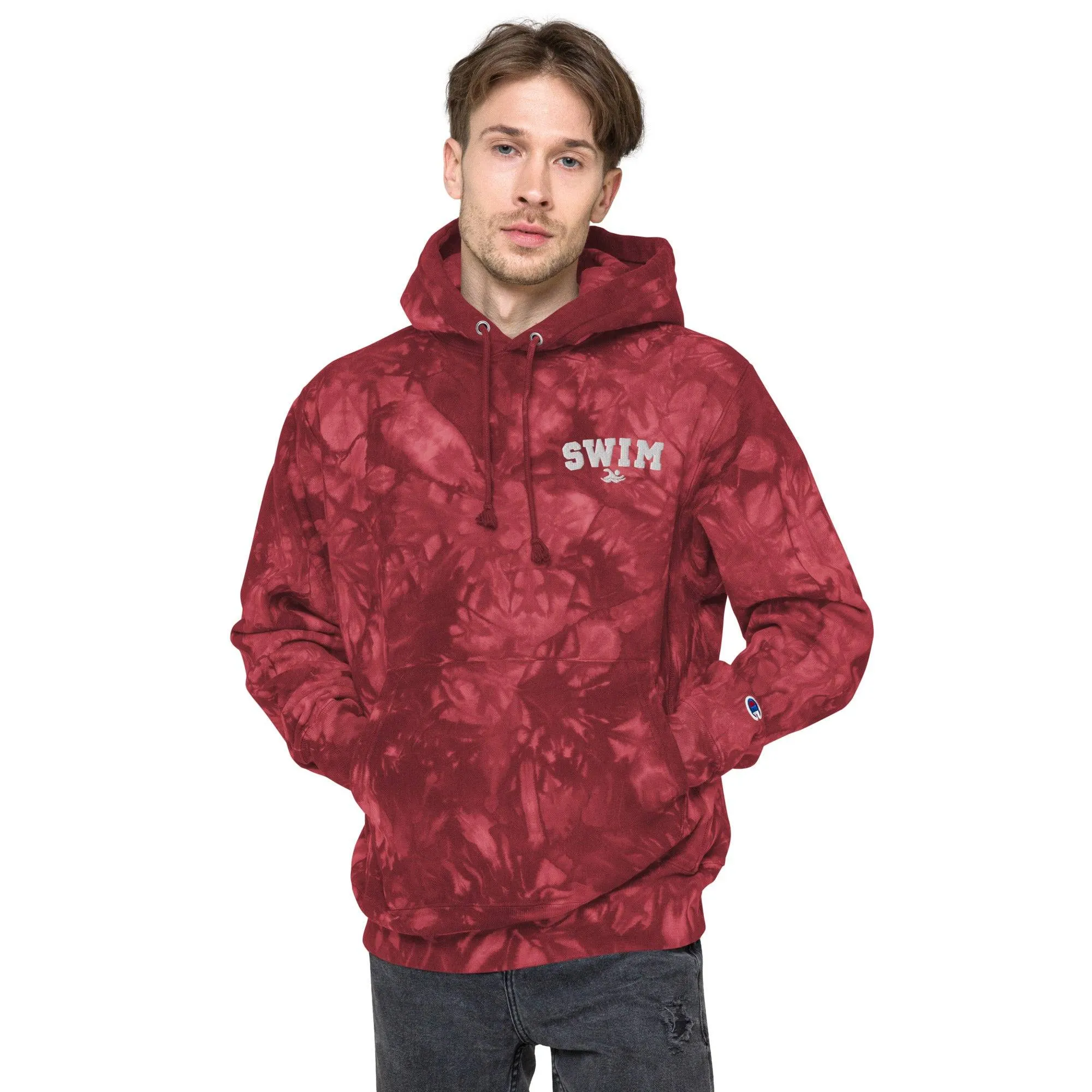 Swim Champion® Premium Embroidered Pullover Tie-Dye Hoodie