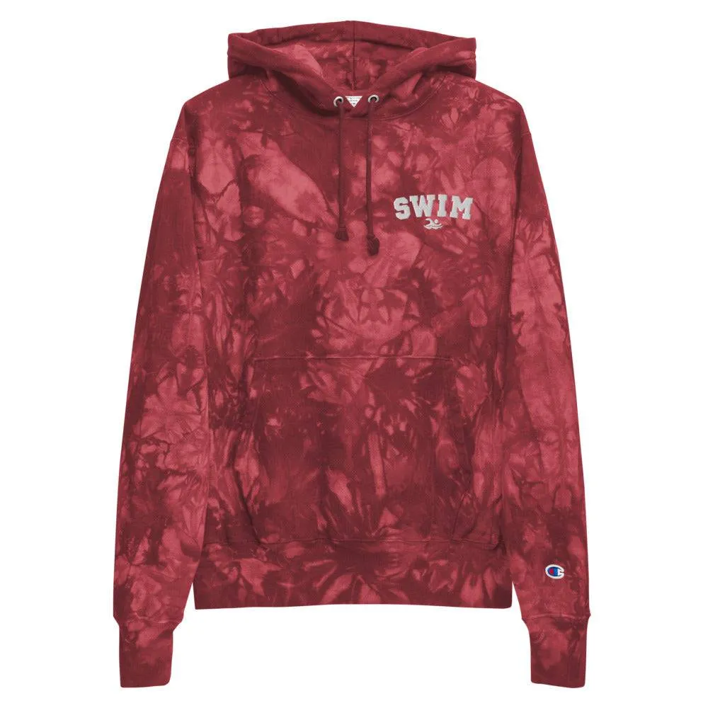 Swim Champion® Premium Embroidered Pullover Tie-Dye Hoodie