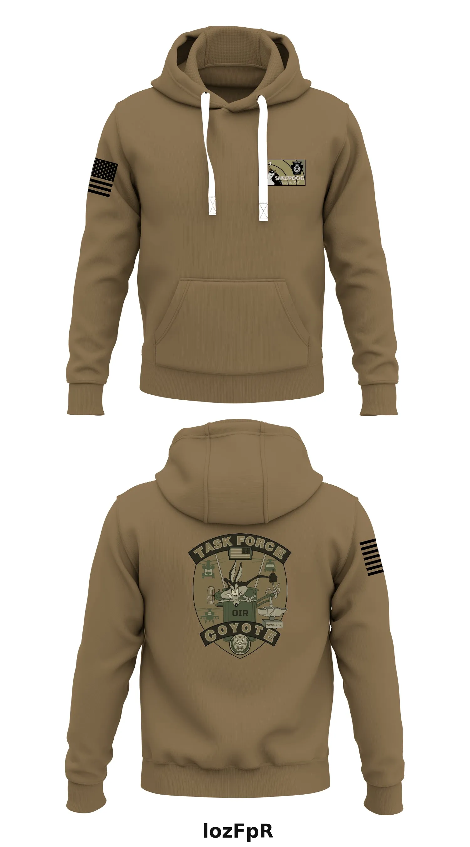 Task Force Coyote Store 1  Core Men's Hooded Performance Sweatshirt - lozFpR