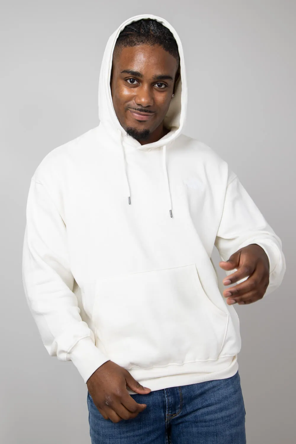 The North Face Evolution Vintage Hoodie for Men in White Dune | NF0A84GE-QLI-WHT