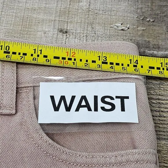 Theory Jeans Size 26 Women‎ Treeca Dyed Blush Pink Mid-Rise Wide Leg Crop Denim