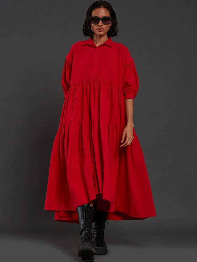 Tiered Shirt Dress