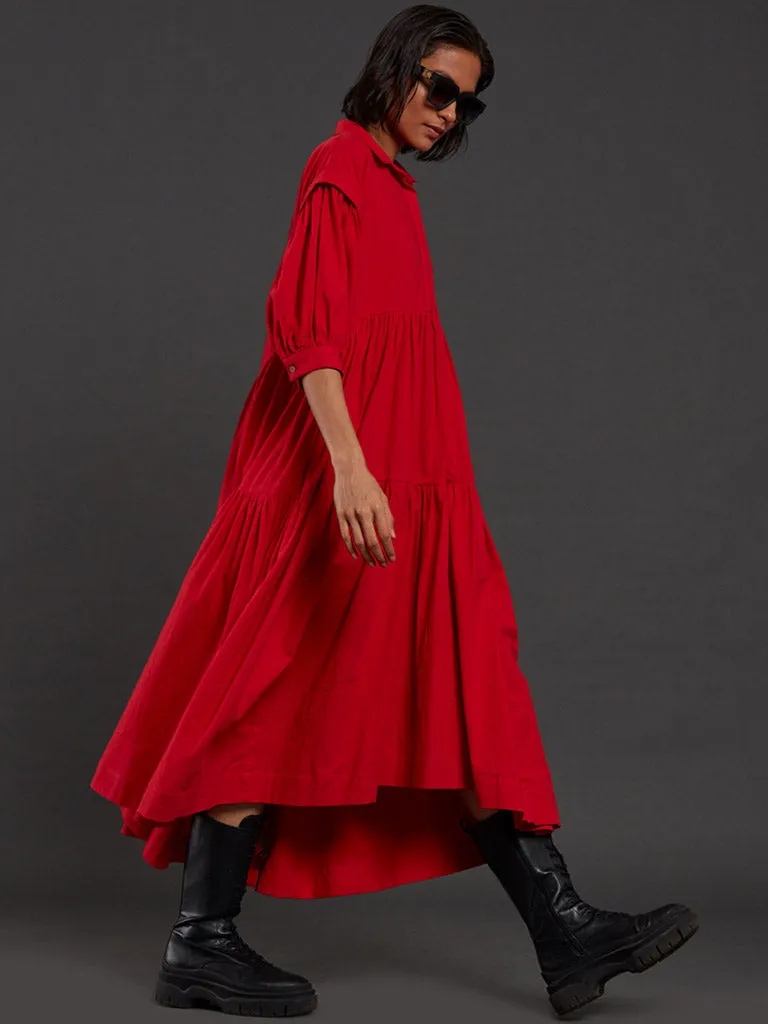 Tiered Shirt Dress