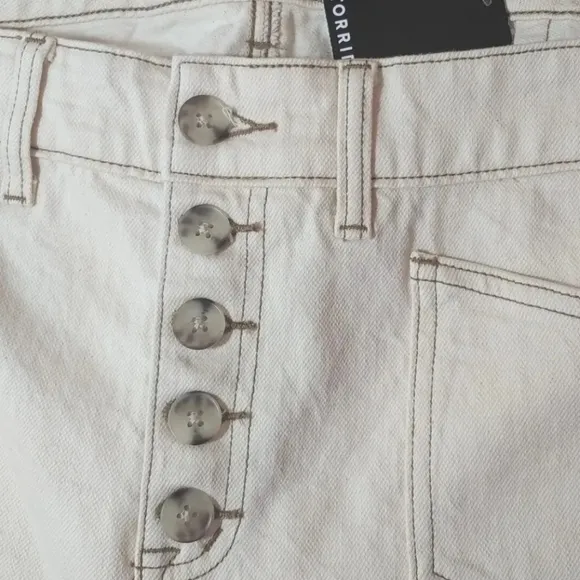 Torrid Wide Leg Jeans Woman Plus 18W Stretch Denim Button Fly Nautical Coastal