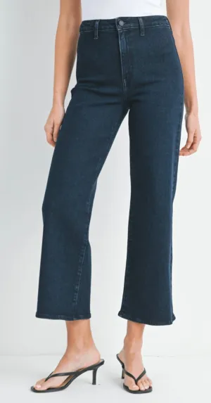 Trouser Wide Leg in Dark Denim