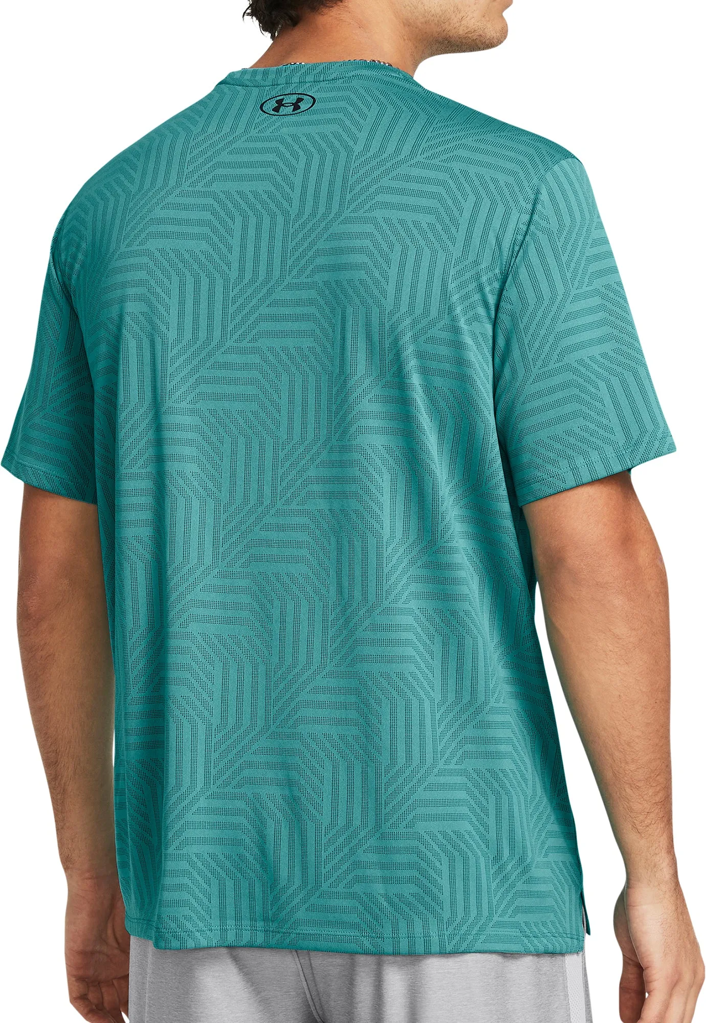 Under Armour Tech Vent Geotessa Short Sleeve Mens Training Top - Green