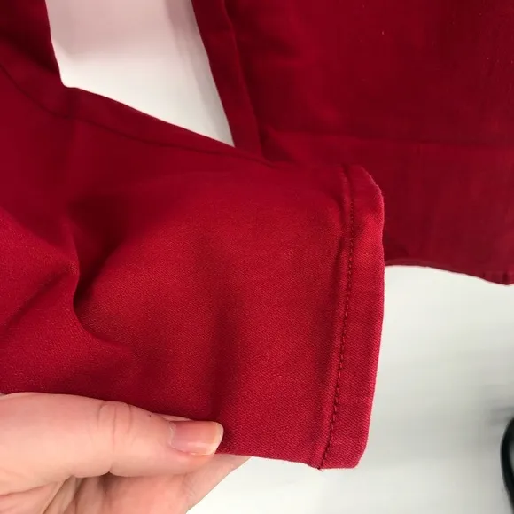 UNIVERSAL STANDARD Bae Boyfriend Jeans Cropped Red Scooter High Rise Stretch