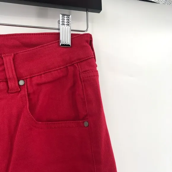 UNIVERSAL STANDARD Bae Boyfriend Jeans Cropped Red Scooter High Rise Stretch