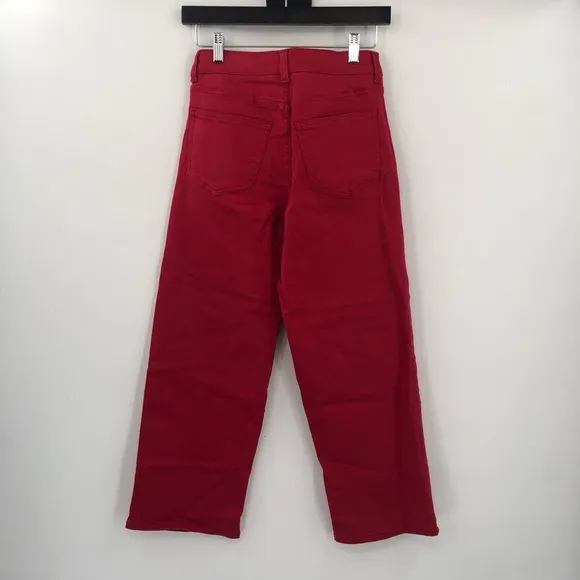 UNIVERSAL STANDARD Bae Boyfriend Jeans Cropped Red Scooter High Rise Stretch