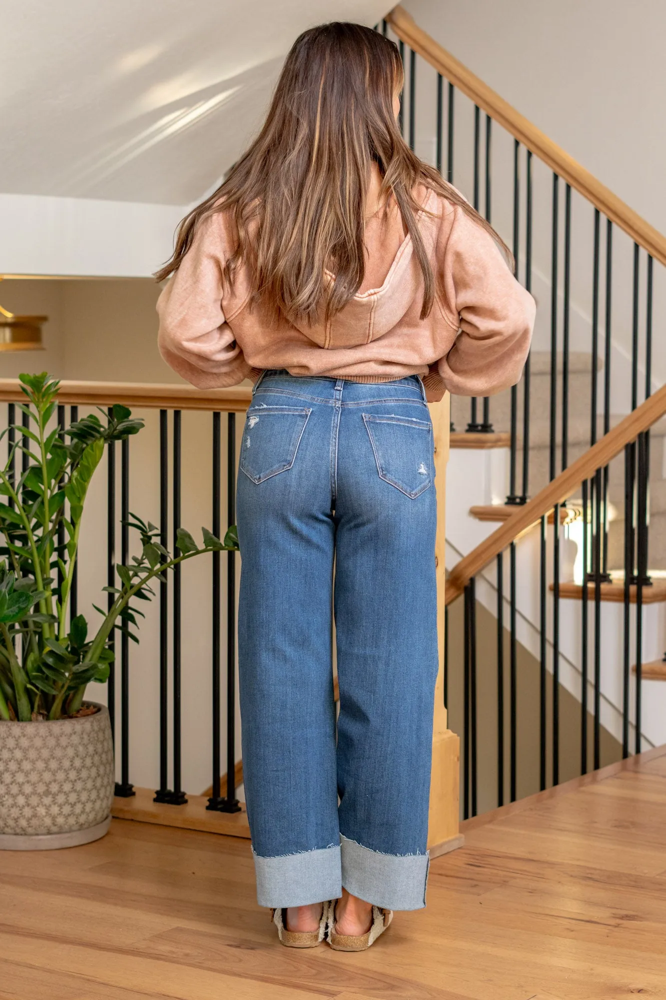 Upstate Cuffed High Rise Wide Leg