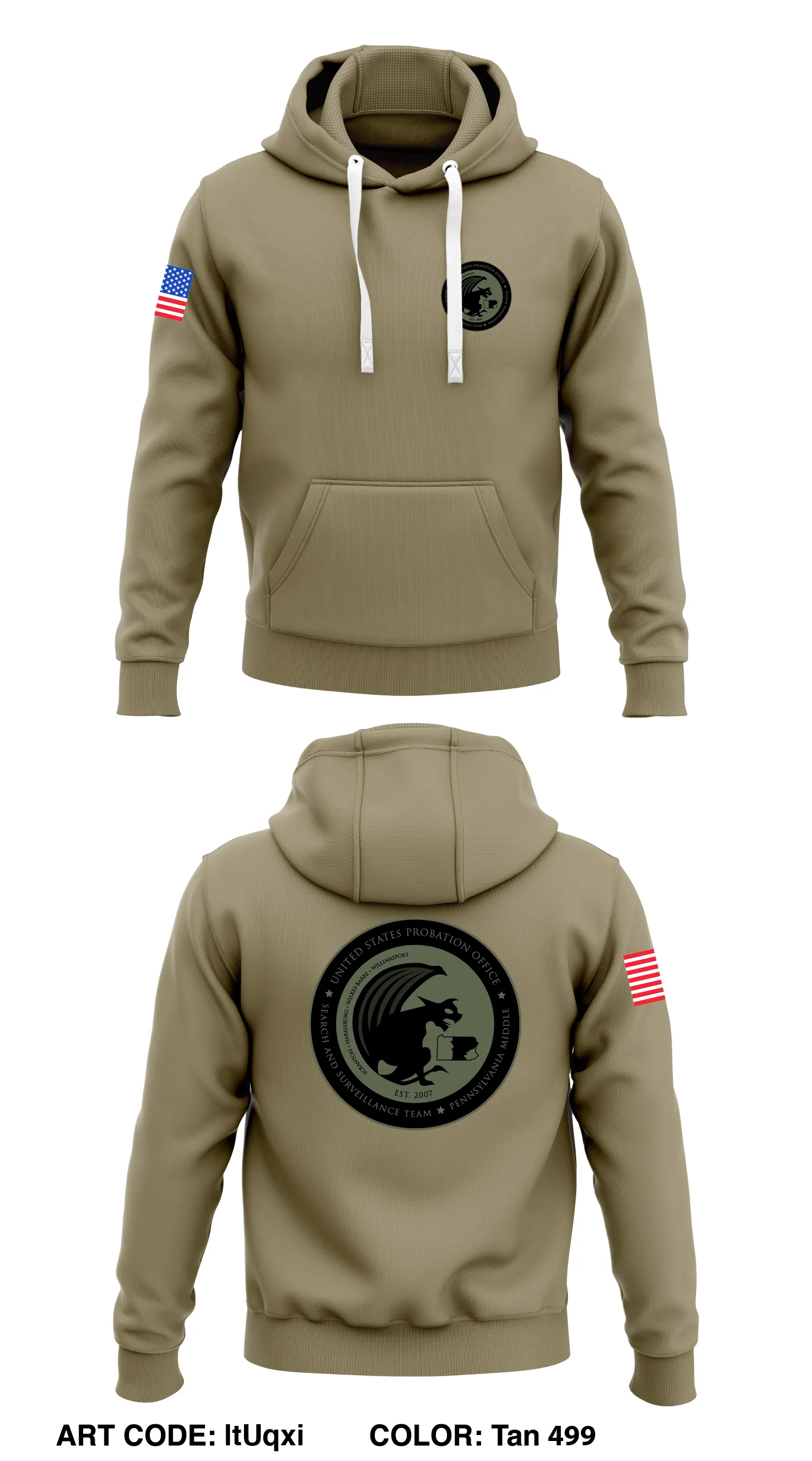 US Probation- Middle Pennsylvania Store 1  Core Men's Hooded Performance Sweatshirt - ltUqxi