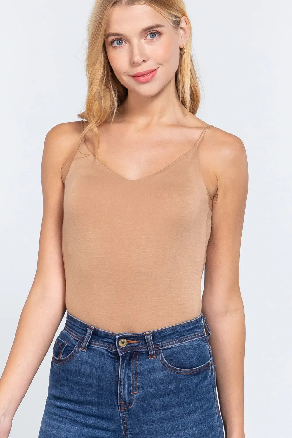 V-neck 2 Ply Cami Bodysuit