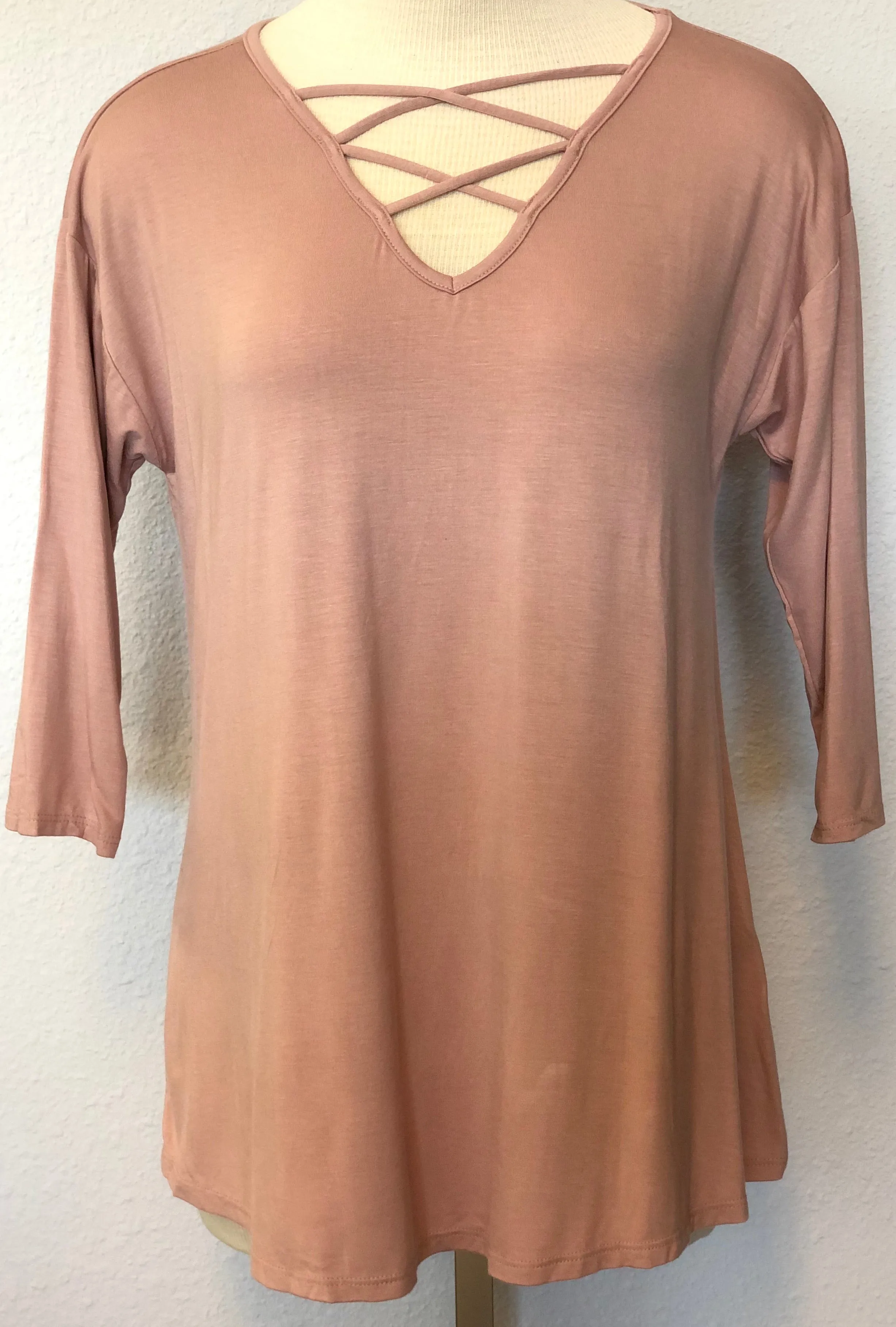 V-NECK SOLID TOP