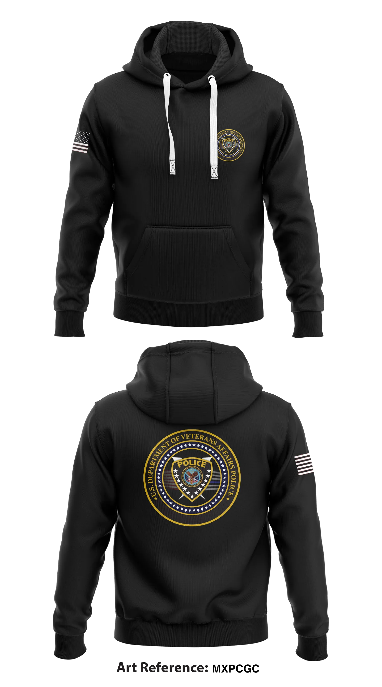 VA Central Ohio Healthcare System Police Departemnt Store 1  Core Men's Hooded Performance Sweatshirt - MxPCGC