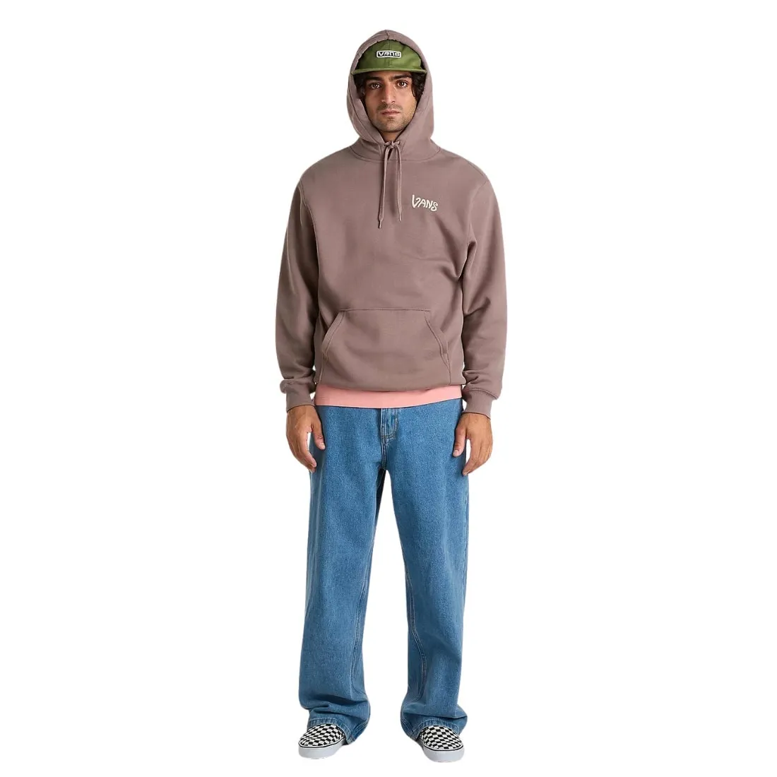 Vans V Hand Loose Pullover Hoodie - Deep Taupe