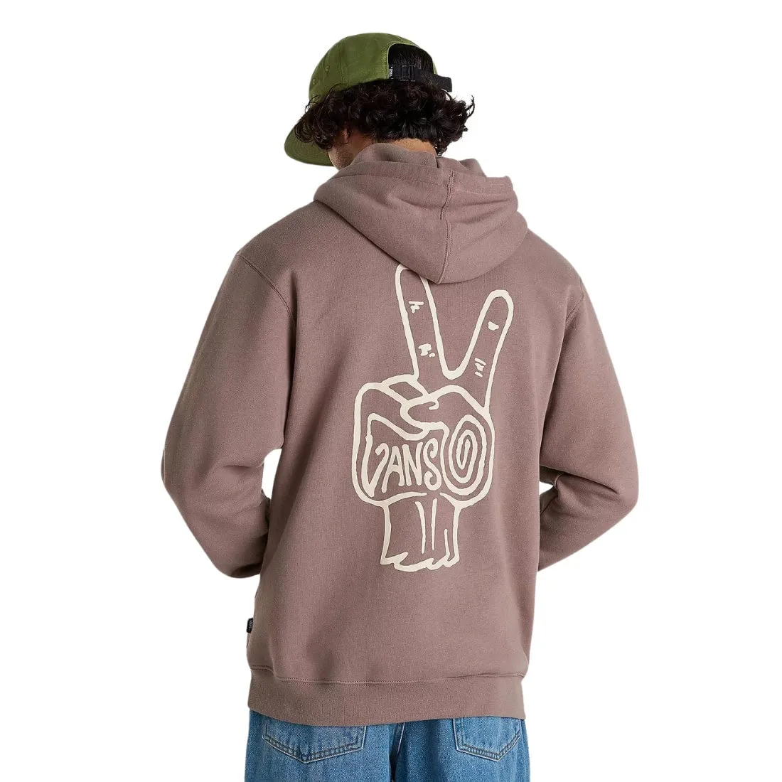 Vans V Hand Loose Pullover Hoodie - Deep Taupe