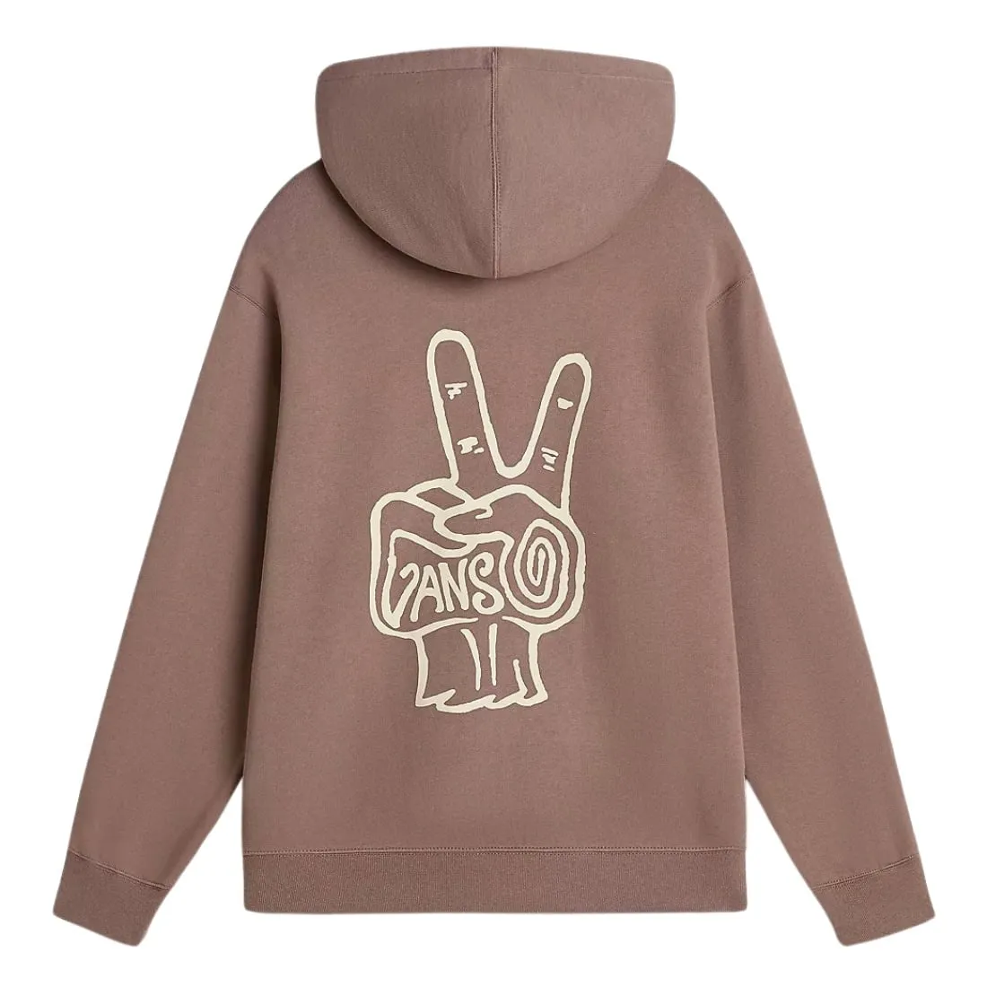 Vans V Hand Loose Pullover Hoodie - Deep Taupe