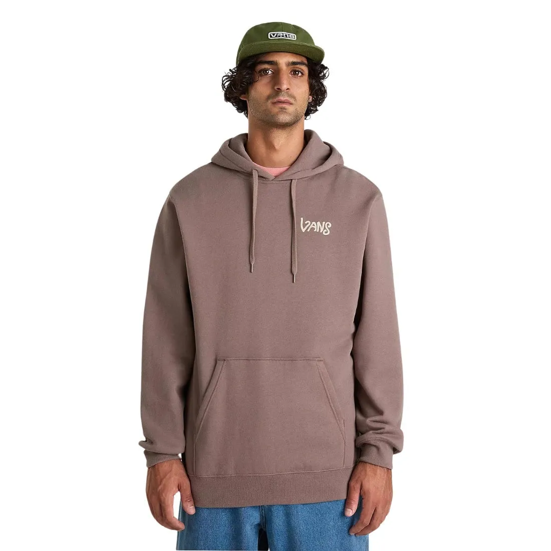 Vans V Hand Loose Pullover Hoodie - Deep Taupe