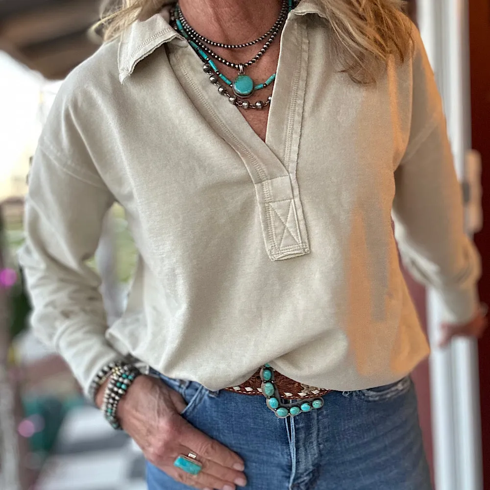 Washed Knit Top