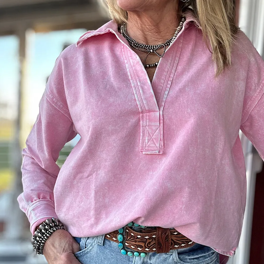 Washed Knit Top