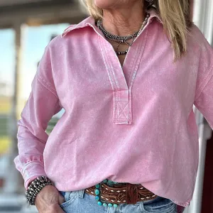 Washed Knit Top