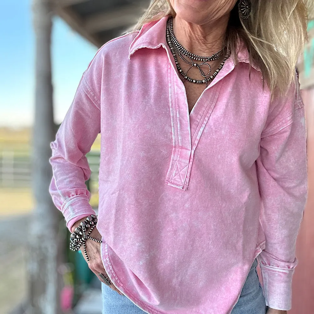 Washed Knit Top