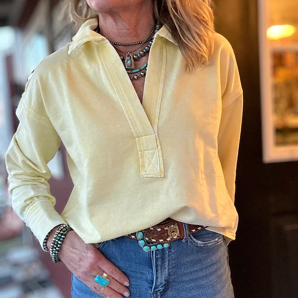 Washed Knit Top