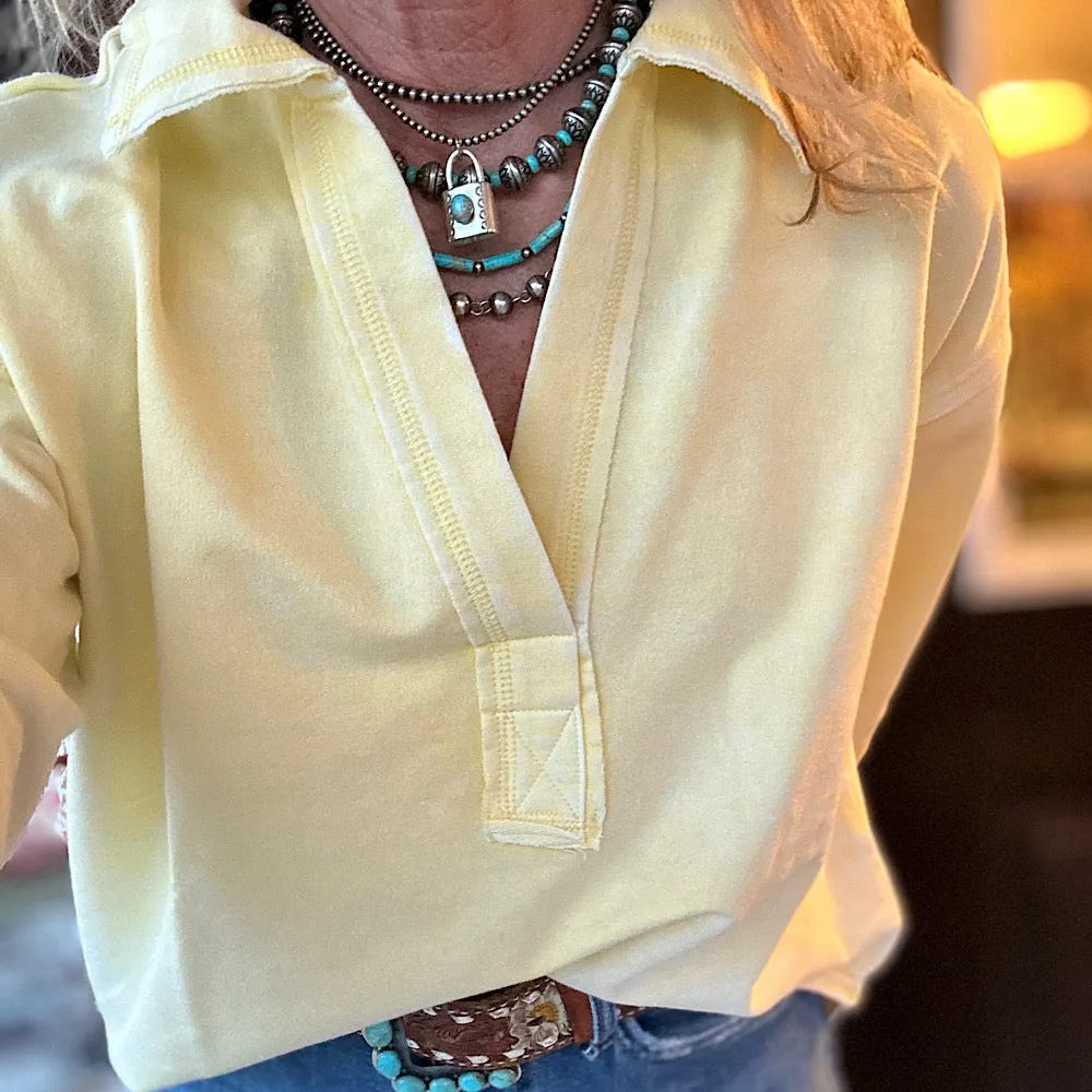 Washed Knit Top