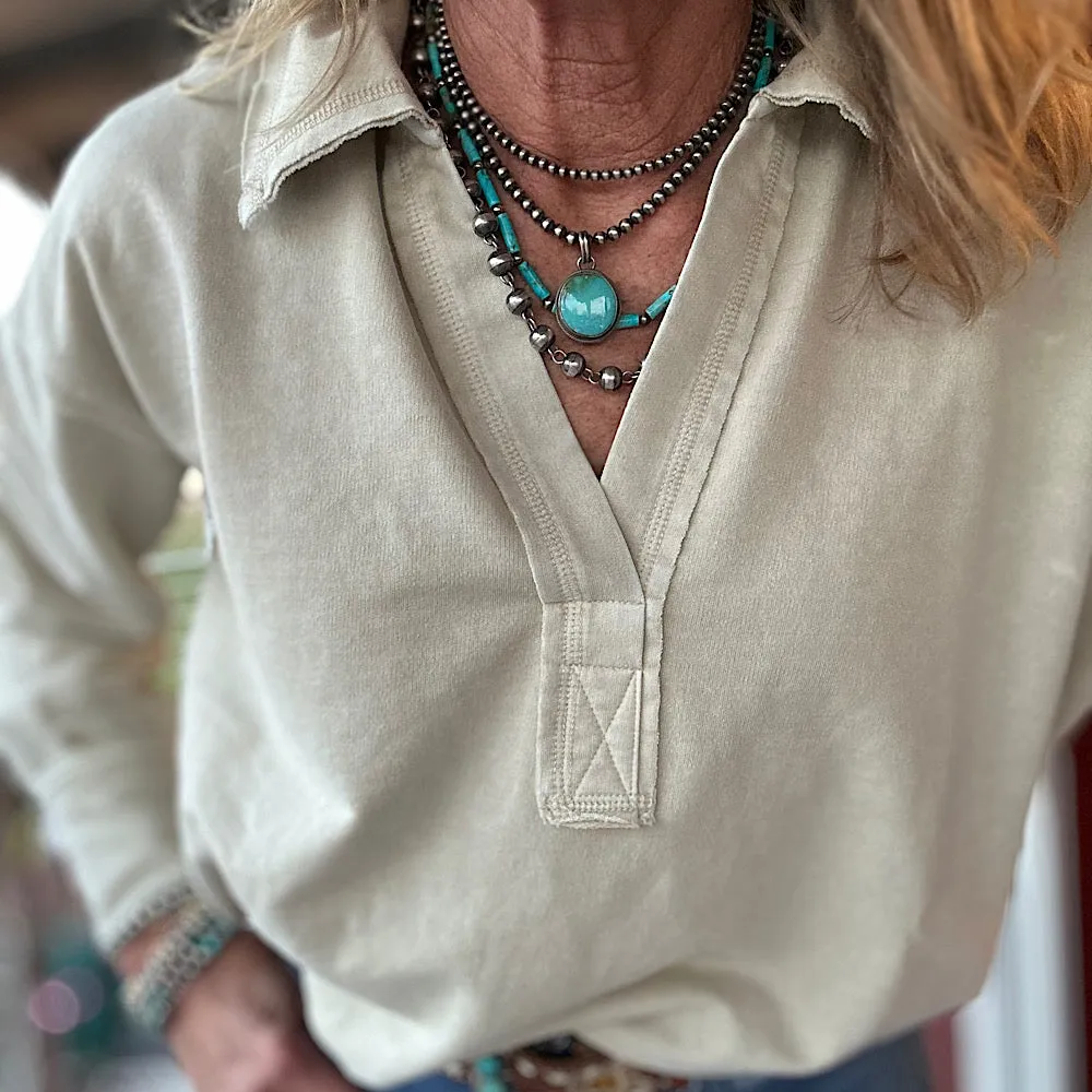 Washed Knit Top