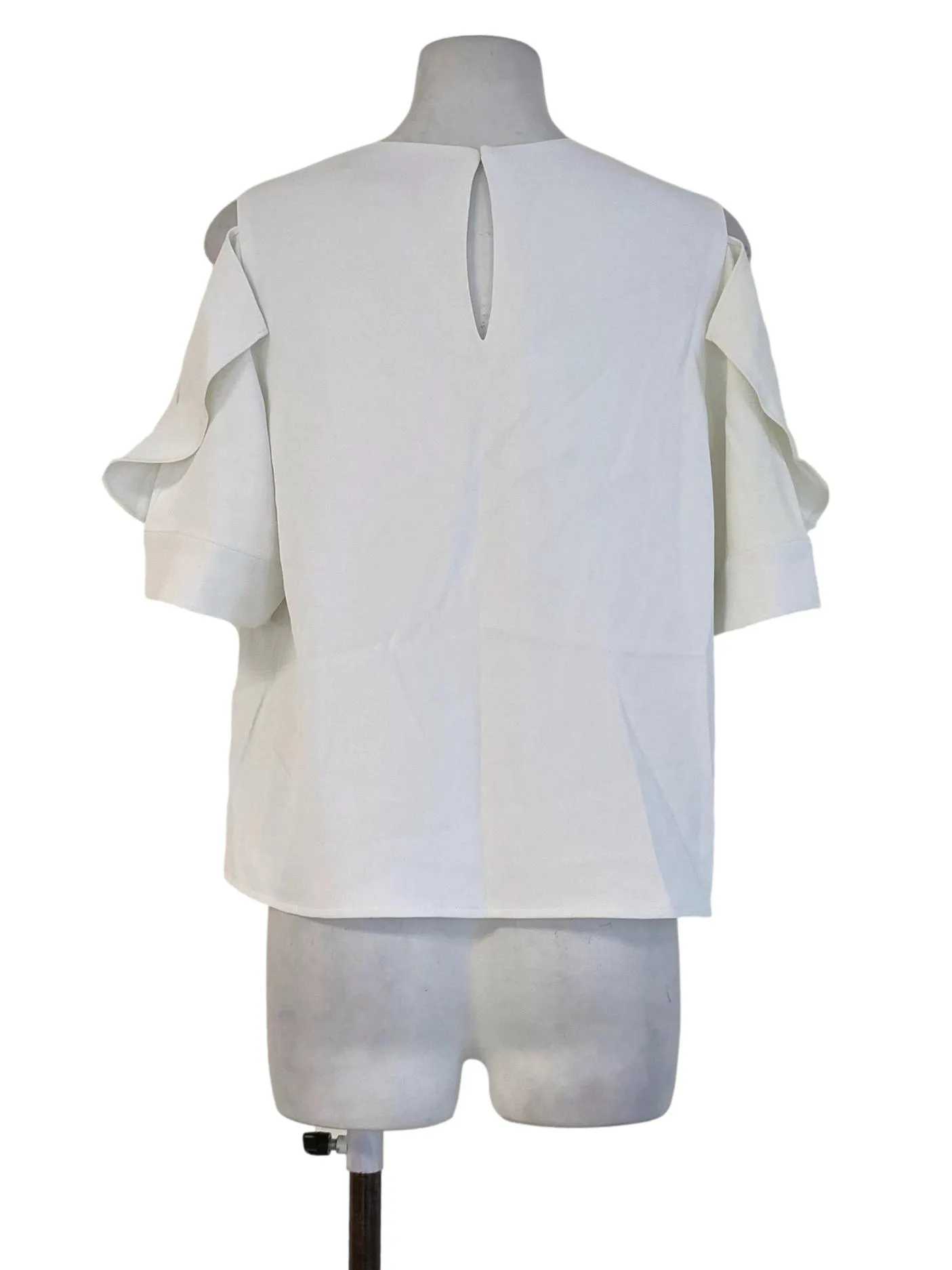 White Plain Blouse Top LB