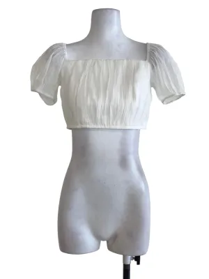 White Pleated Top