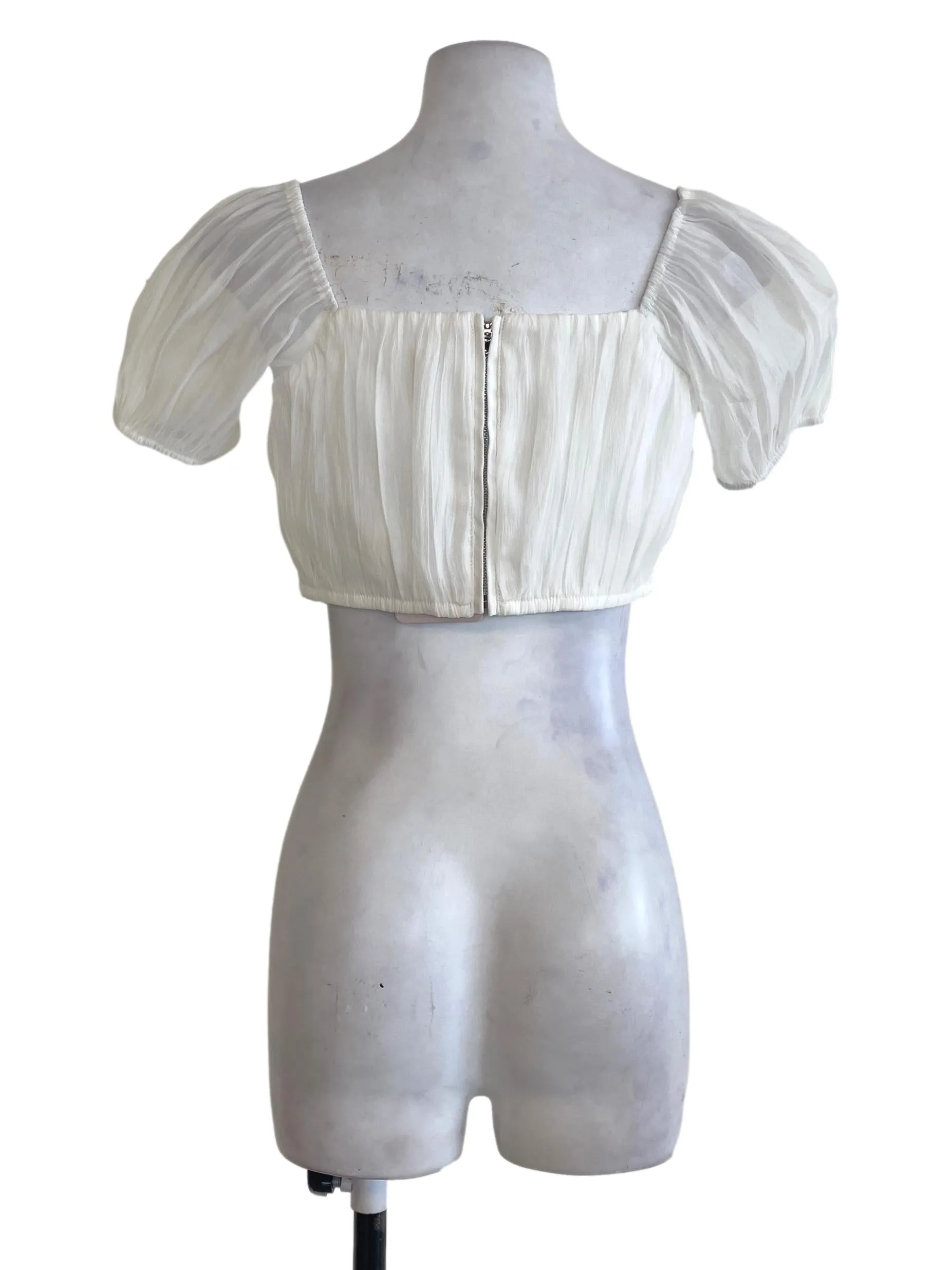 White Pleated Top