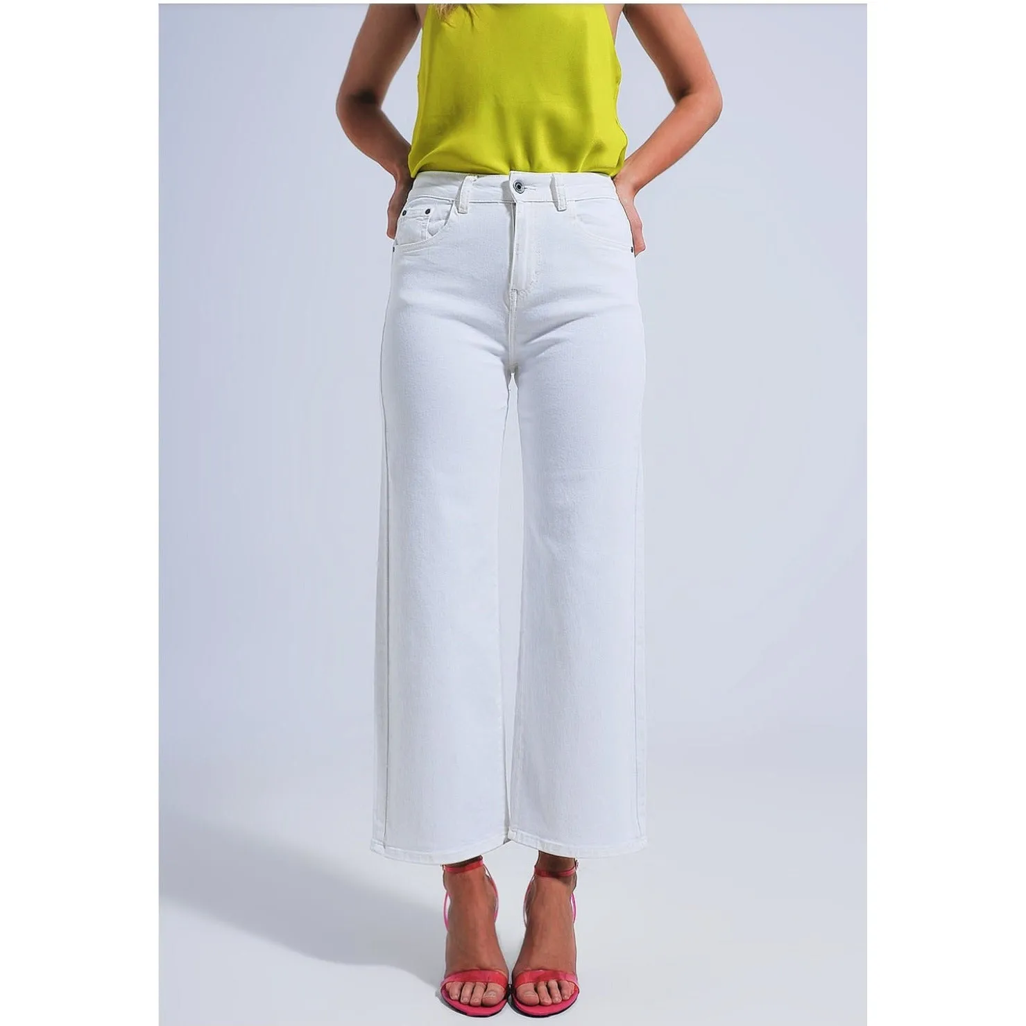 White Wide Leg Jeans